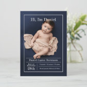 グリッドモダン付き出産発表 案内状 (スタンド正面)