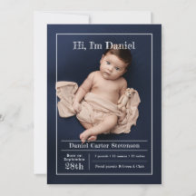 グリッドモダン付き出産発表