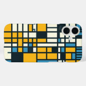 グリッドモダン抽象化 – モンドリアンジオメトインスパイアリ Case-Mate iPhoneケース (裏面 (横))