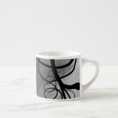 グリッド上：抽象芸術グレー、白黒 エスプレッソカップ (右)