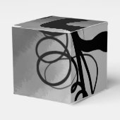 グリッド上：抽象芸術グレー、白黒 フェイバーボックス (正面サイド)