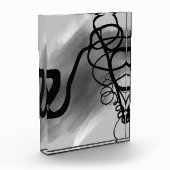 グリッド上：抽象芸術グレー、白黒 フォトブロック (左)