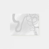 グリッド上：抽象芸術グレー、白黒 ポストイット (正面)