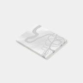 グリッド上：抽象芸術グレー、白黒 ポストイット (アングル)