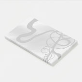 グリッド上：抽象芸術グレー、白黒 ポストイット (アングル)