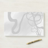 グリッド上：抽象芸術グレー、白黒 ポストイット (デスク)