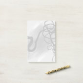 グリッド上：抽象芸術グレー、白黒 ポストイット (デスク上)