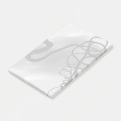 グリッド上：抽象芸術グレー、白黒 ポストイット (アングル)