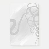 グリッド上：抽象芸術グレー、白黒 ポストイット (正面)