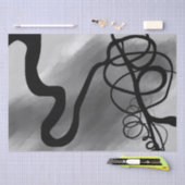 グリッド上：抽象芸術グレー、白黒 薄葉紙 (クラフト)