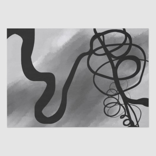 グリッド上：抽象芸術グレー、白黒 薄葉紙 (正面)