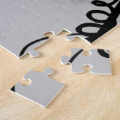 グリッド上：抽象芸術ブラックとグレー ジグソーパズル (側面)