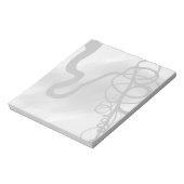 グリッド上：抽象芸術ブラックとグレー ノートパッド (回転)