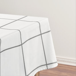 グリッド灰色 テーブルクロス