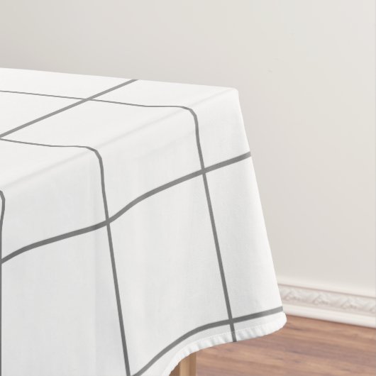 グリッド灰色 テーブルクロス (インサイチュ)