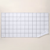 グリッド灰色 ビーチタオル (正面)