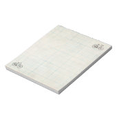 グリッド紙付きヴィンテージ自転車 ノートパッド (回転)