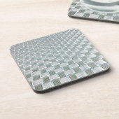 グリッド編み コースター (左側)