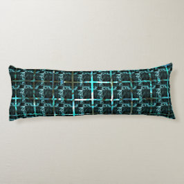 グリッド違う下のチェス、正方形またはシアン画像 ボディピロー