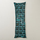 グリッド違う下のチェス、正方形またはシアン画像 ボディピロー (裏面 (縦))