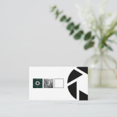 グリッド/写真/カメラシャッターアイコン 名刺 (スタンド正面)