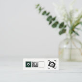 グリッド/写真/モノグラムカメラアイコン スキニー名刺 (スタンド正面)