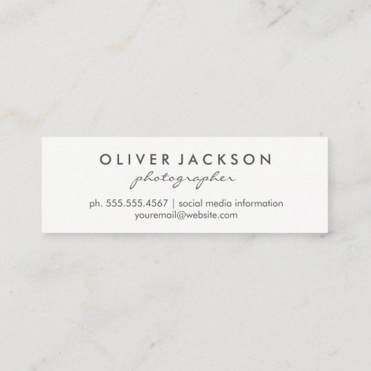 グリッド/写真/モノグラム スキニー名刺 (裏面)