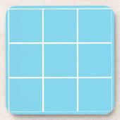 グリッド（青と白） コースター (正面)