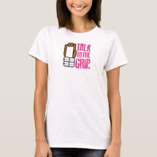 グリップの体育専門家のブラウン手への話 Tシャツ