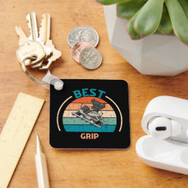 グリップ最高の-レトロスタイルキーチェーン キーホルダー