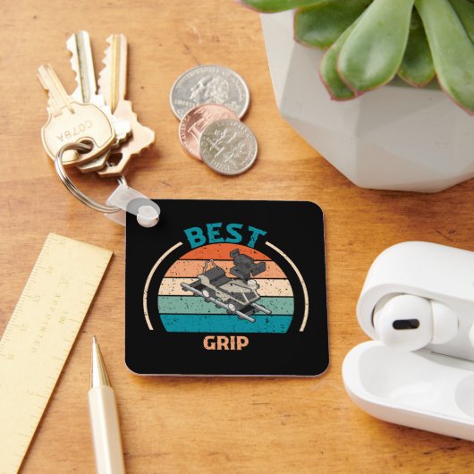 グリップ最高の-レトロスタイルキーチェーン キーホルダー (デスク)