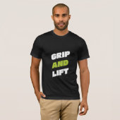 グリップ&リフト – ジムTシャツ Tシャツ (正面フル)