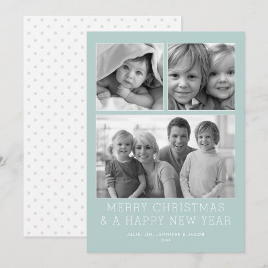 グリッミニマルド3フォトホリデーカード シーズンカード (正面/裏面)