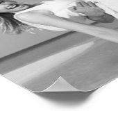 グリッモダンドモノグラム結婚ボックスの4枚の写真コラージュ ポスター (角)