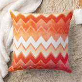 グリティオレンジシェブロンパターン装飾用クッション クッション (ブランケット)