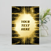 グリティゴールデングランジフォイル空白のカード 箔招待状 (立ち正面)