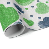 グリティラブハート緑と青 ラッピングペーパー (ロールコーナー)