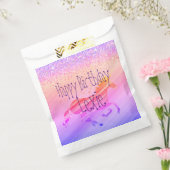 グリティラベンダーピンクユニコーン誕生日カスタム フェイバーバッグ (封をした状態)