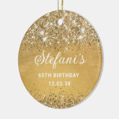 グリティリーソフトゴールドフォイル65誕生日クラシックセラ セラミックオーナメント (左)