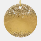 グリティリーソフトゴールドフォイル65誕生日クラシック セラミックオーナメント (裏面)