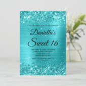 グリティリーターコイズブルーフォイルスウィート16 招待状 (スタンド正面)