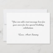 グリティリーバラゴールドフォイルクラシックハッピーバースデー カード (裏面)