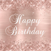 グリティリーバラゴールドフォイルハッピーバースデー シール (正面)