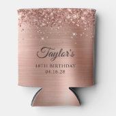 グリティリーバラゴールドフォイル18誕生日 缶クーラー (正面)
