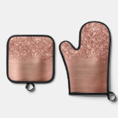 グリティリーバラ金ゴールドグラム 鍋つかみ&鍋敷きセット (正面)