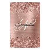 グリティリーバラ金ゴールドファンシーモノグラム ミニクリップボード (裏面)