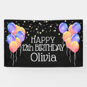 グリティリーブライトパステルズガールズハッピーバースデー 横断幕 (横)