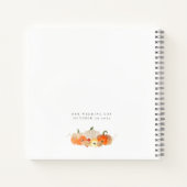 グリティリー・カボチャが新婚のゲストブックを希望 ノートブック (裏面)