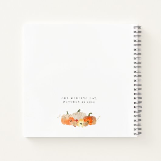 グリティリー・カボチャが新婚のゲストブックを希望 ノートブック (裏面)