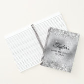 グリティルシルバーフロステッドガラス60th誕生日ゲスト ノートブック (内部)